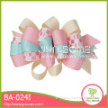 Pink baby ribbon bows grosgrain ribbon hair bows